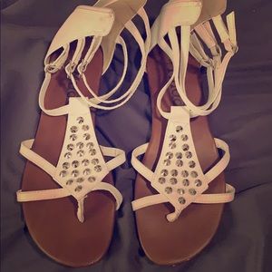White sandals